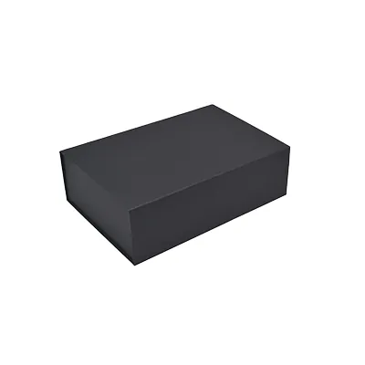 Boîte cadeau carton pliable noir 33 x 22 x H 10 cm, 1200g/m² - Paquet de 5 - Boites cadeaux carton pliables