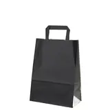 Sacs cabas kraft  - Sacs kraft couleur poignées plates