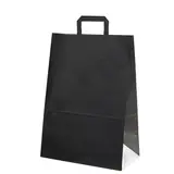 Sacs cabas kraft  - Sacs kraft couleur poignées plates