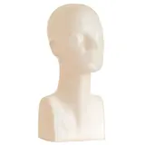Tête mannequin femme plastique H 38 cm - Tête pour perruque, chapeau - Chair - Têtes mannequin, têtes à perruque