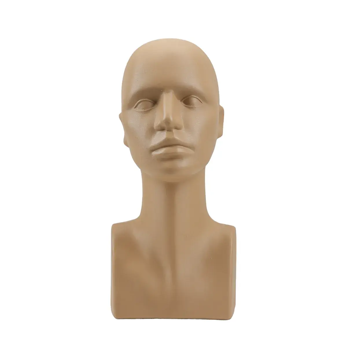 Tête mannequin femme plastique H 38 cm - Tête pour perruque, chapeau - Chair - Têtes mannequin, têtes à perruque-2