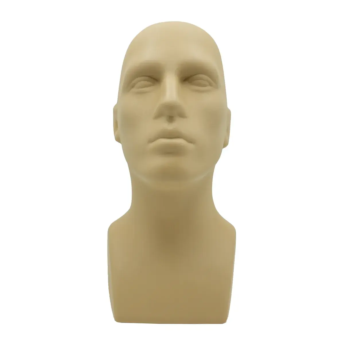 Tête mannequin homme plastique H 40 cm - Tête pour perruque, chapeau - Chair - Têtes mannequin, têtes à perruque-2