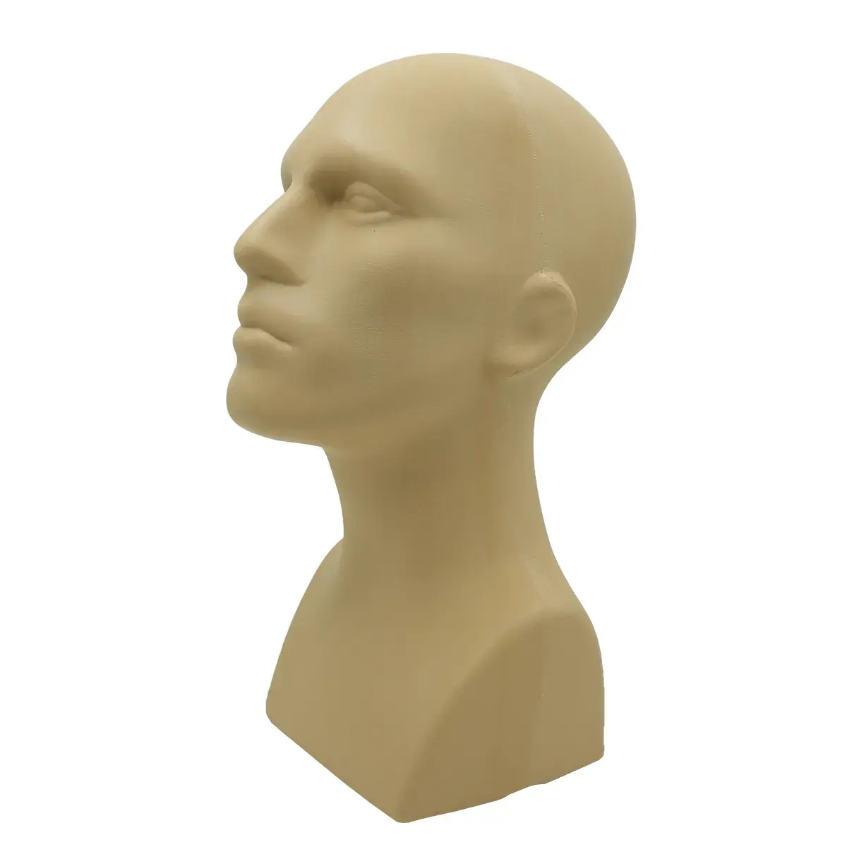 Tête mannequin homme plastique H 40 cm - Tête pour perruque, chapeau - Chair - Têtes mannequin, têtes à perruque-3