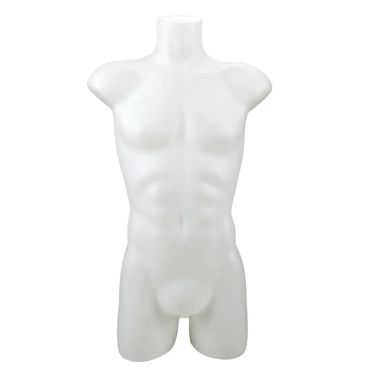 Buste homme plastique H 87 cm - Torse homme plastique - Blanc - Bustes mannequins hommes