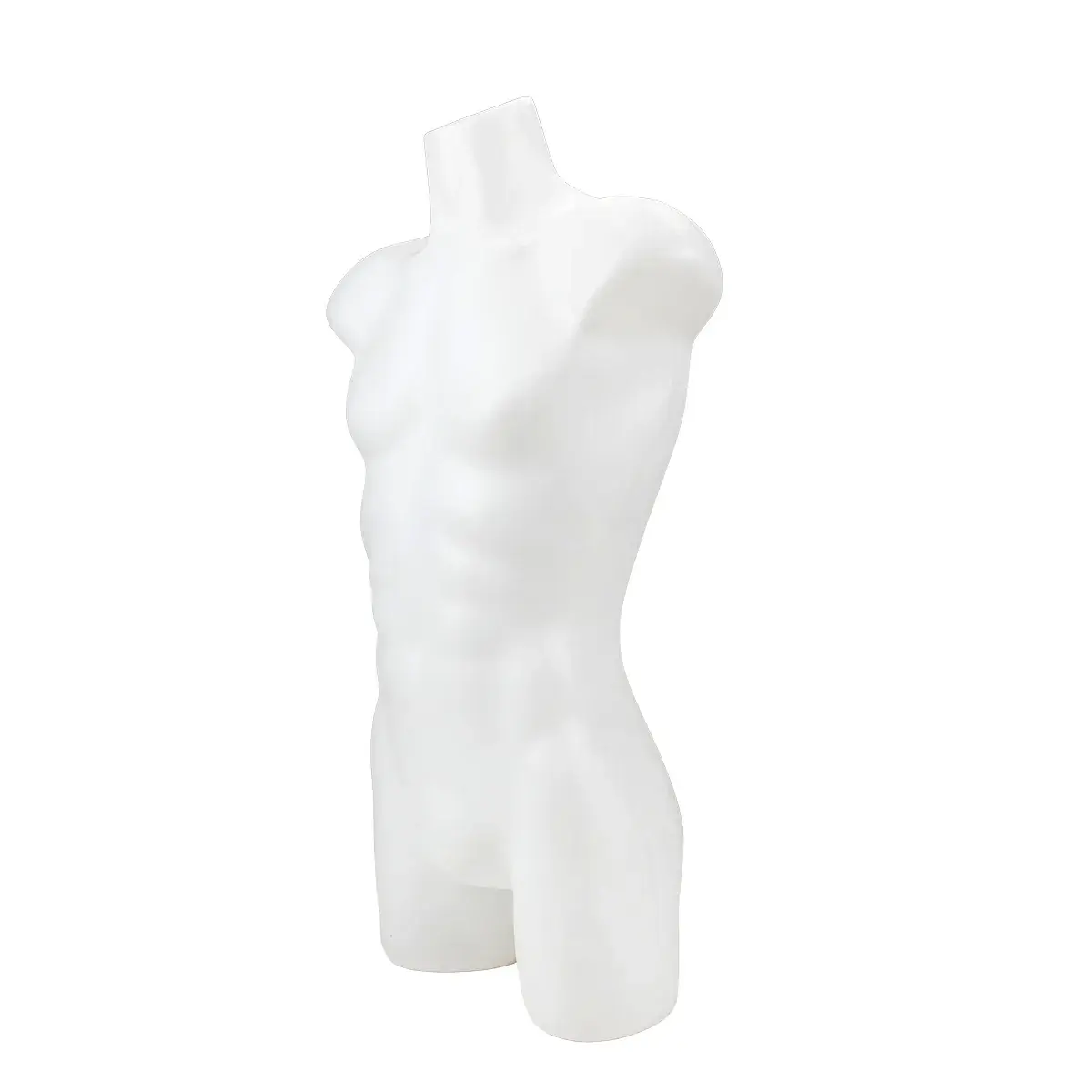 Buste homme plastique H 87 cm - Torse homme plastique - Blanc - Bustes mannequins hommes-2