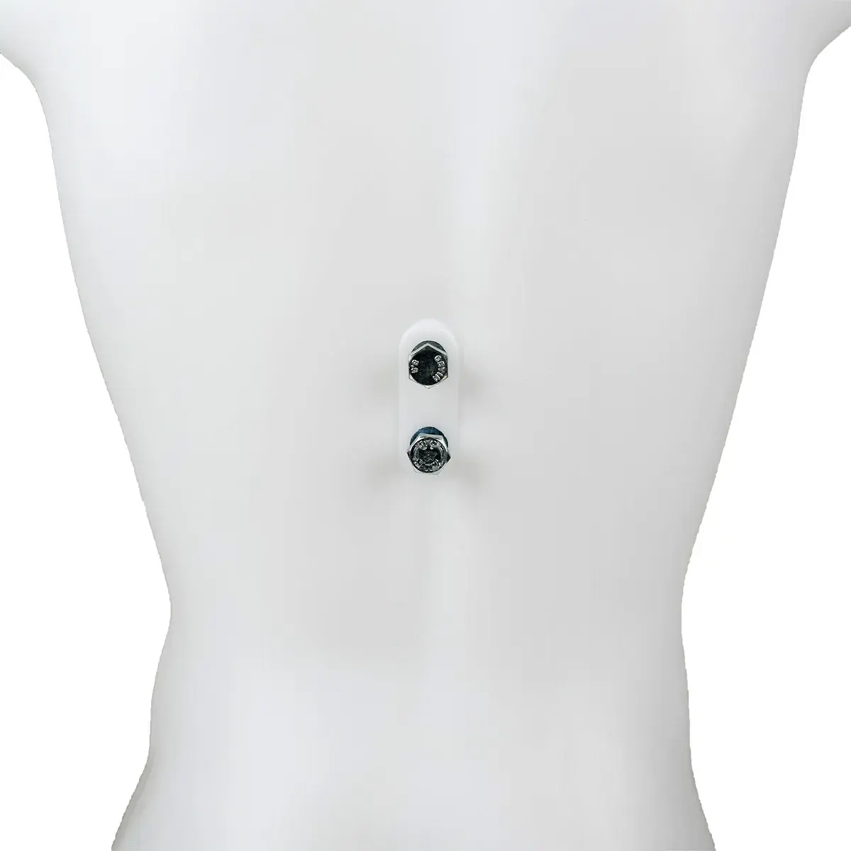 Buste homme plastique H 87 cm - Torse homme plastique - Blanc - Bustes mannequins hommes-4