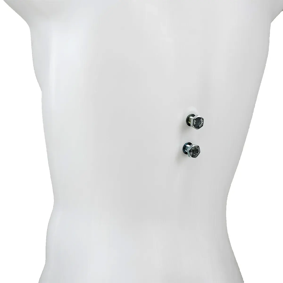 Buste homme plastique H 87 cm - Torse homme plastique - Blanc - Bustes mannequins hommes-5