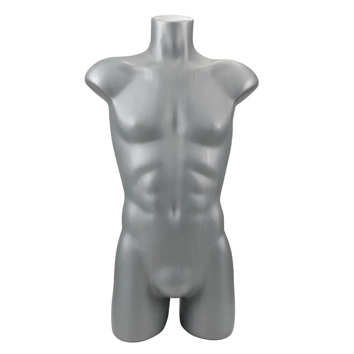 Buste homme plastique H 87 cm - Torse homme plastique - Gris - Bustes mannequins hommes