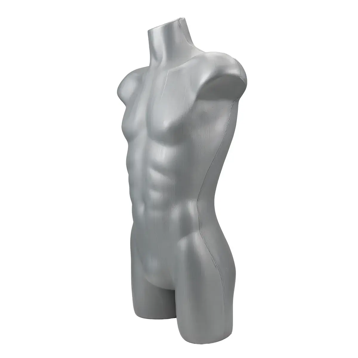 Buste homme plastique H 87 cm - Torse homme plastique - Gris - Bustes mannequins hommes-2