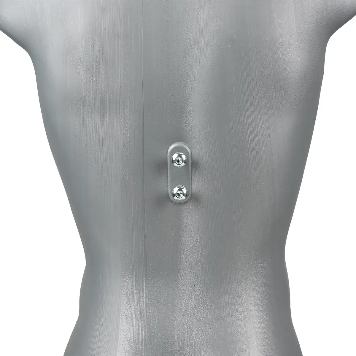 Buste homme plastique H 87 cm - Torse homme plastique - Gris - Bustes mannequins hommes-4