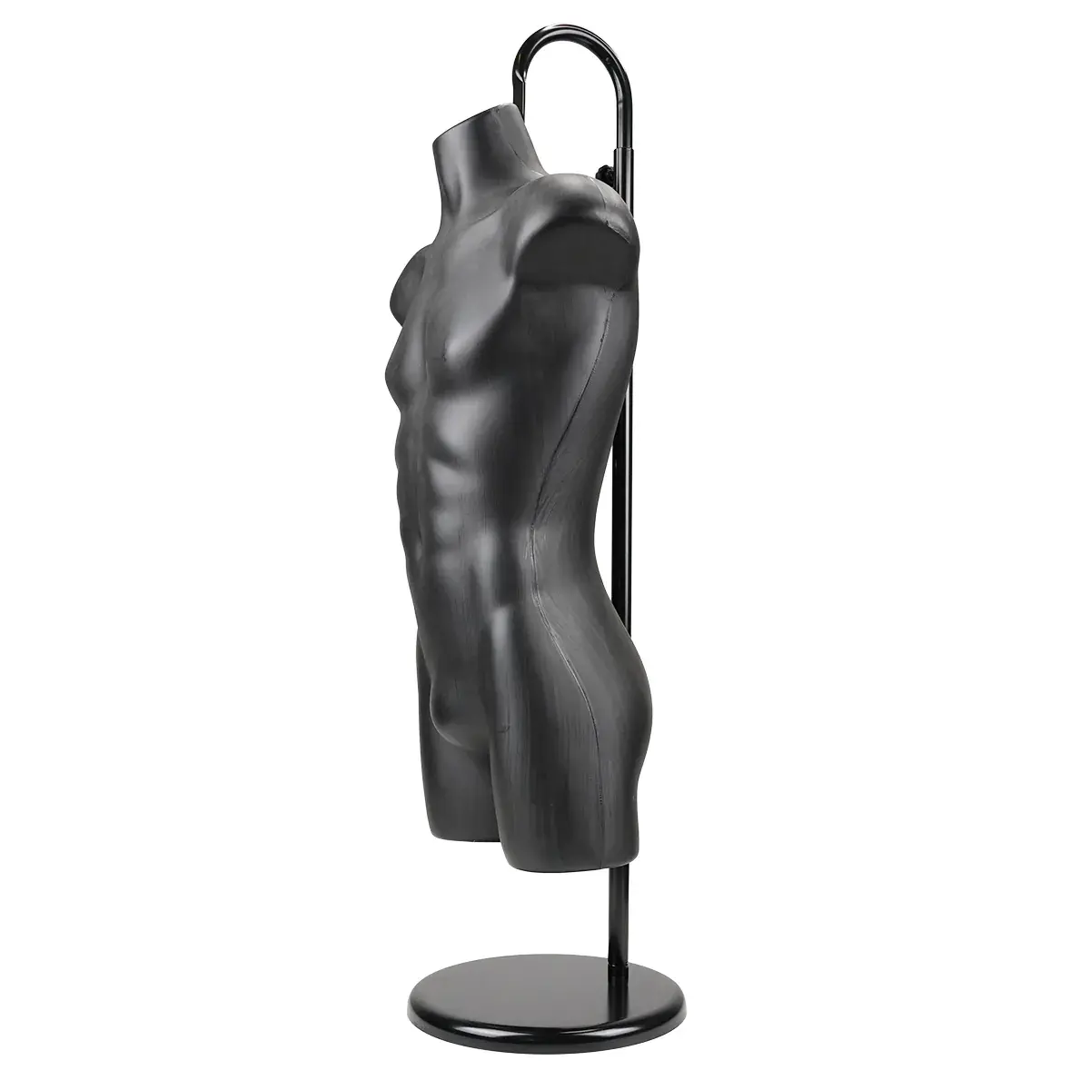 Buste homme plastique H 87 cm - Torse homme plastique - Noir - Bustes mannequins hommes-8