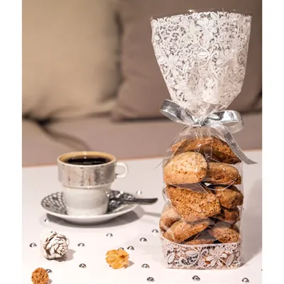 Sachet polypro fond PP Dentelle blanche 14 x 30,5 cm 35µ - Sachet confiserie - Sachet bonbons - Lot de 100 - Sachets bonbon, Sachets confiserie-3