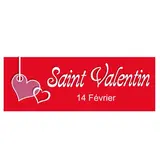 Affiche Saint Valentin 70 x 25 cm rouge - Affiche vitrine - Affiches St Valentin