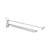 Broche double pour panneau rainuré avec tige porte-étiquette ø 4 mm x L 25 cm - Tige double - Métal - Chromé - Lot de 20 - Broches doubles pour panneaux rainurés