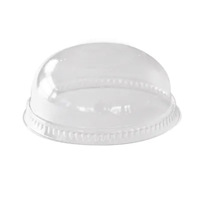 Couvercle dôme pour pot en plastique transparent ø 9,5 x H 4 cm - Sans trou - Lot de 50 - Gobelets plastique, Flûtes plastique, Verres à pied plastique