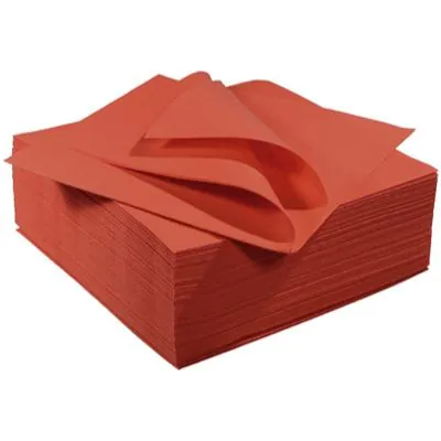 Serviette Celisoft non tissée 40 x 40 cm - Serviette jetable - Serviette de table papier - Rouge - Paquet de 50 - Serviettes jetables, Serviettes cocktails