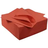 Serviette Celisoft non tissée 40 x 40 cm - Serviette jetable - Serviette de table papier - Rouge - Paquet de 50