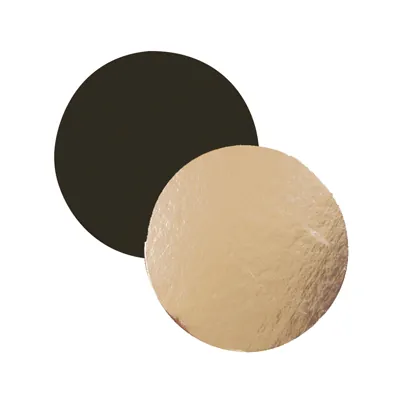 Rond carton double face Or / Noir ø 24 cm - Rond pâtisserie - Support gâteau - Paquet de 100 - Semelles gâteaux, Supports gâteaux