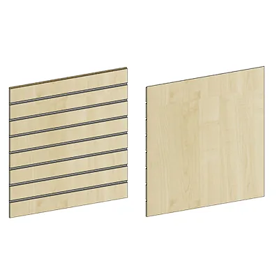 Panneau rainuré entraxe 15 cm 120 x 120 cm ép. 18 mm MDF - Érable – Lot de 2 - Panneaux rainurés-2
