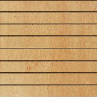 Panneau rainuré entraxe 15 cm 120 x 120 cm ép. 18 mm MDF - Hêtre – Lot de 2 - Panneaux rainurés
