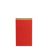 Pochette cadeau kraft vergé rouge 12 x 4,5 x 18,8 cm - Sachet kraft - Lot de 250