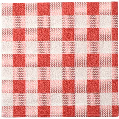 Serviette papier ouate Vichy 1 pli 15 x 15 cm - Serviette jetable - Serviette de table papier - Paquet de 200 - Serviettes jetables, Serviettes cocktails
