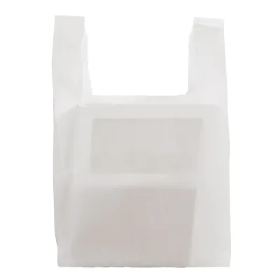 Sac bretelle plastique réutilisable blanc PEBD 10L 50μ 26 x 12 x 45 cm - Lot de 500 - Sacs plastique bretelles-4