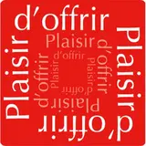 Étiquettes cadeaux adhésives Plaisir d'offrir Rouge 35 x 35 mm - Boîte de 500 - Étiquettes cadeaux adhésives
