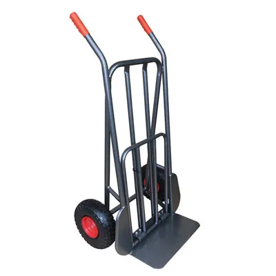 Chariot diable bavette pliable roues pleines - Diable de transport - Diable manutention - Gris - Chariots diables-2