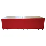 Devant de table PVC Rouge vermillon 350 x 70 cm - Tablier de table - Habillage de table - Tables de marché, étals de marché