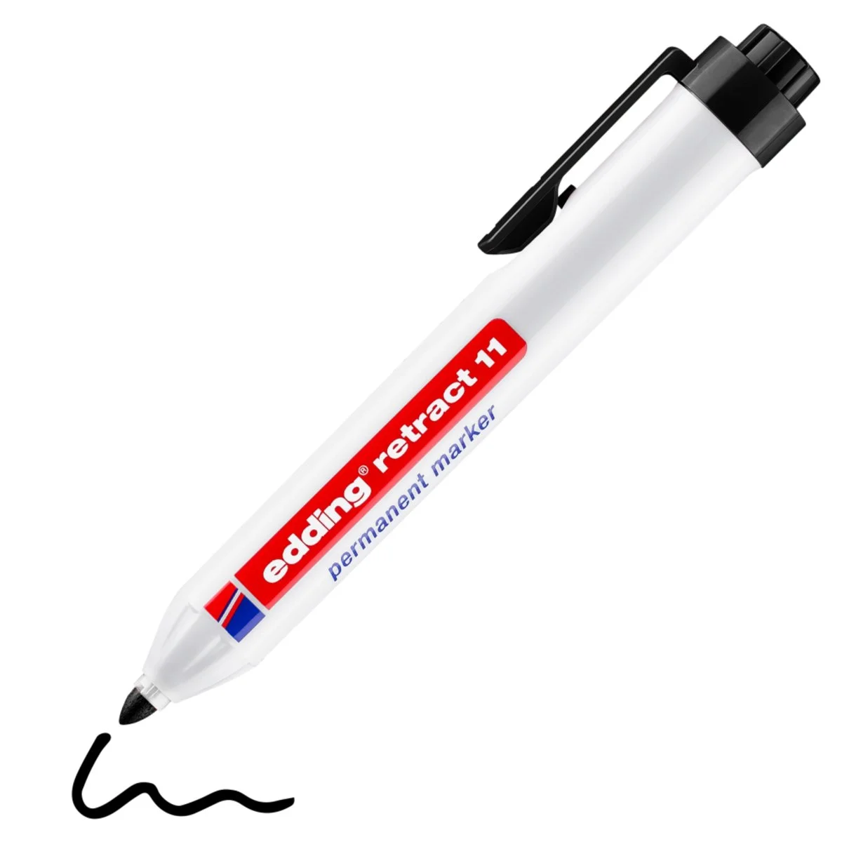 Marqueur Permanent Retractable Edding e-11 - Pointe ogive 1,5-3 mm - Noir - Marqueurs, Feutres craies-8