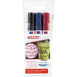Feutres calligraphie Edding E-1455 assortis – Pointe 1,5 à 3 mm – Paquet de 3 - Marqueurs