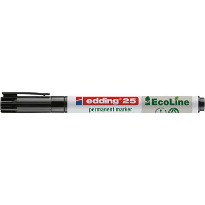 Marqueurs permanents noir Edding E-25 EcoLine – Pointe fine 1 mm - Paquet de 10 - Marqueurs-2