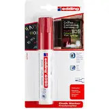 Marqueur craie rouge liquide Edding 4090 – Pointe large biseautée 4–15 mm