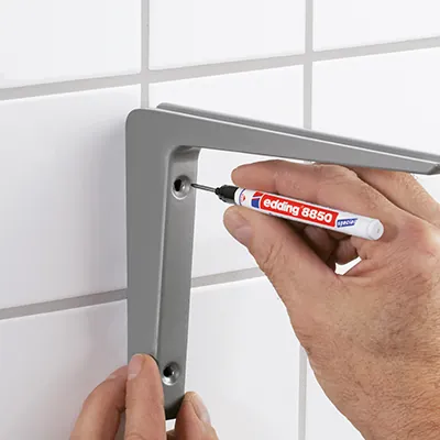 Marqueur Charpentier de Précision Edding e-8850 - Pointe longue et fine 1 mm - Noir - Marqueurs-2