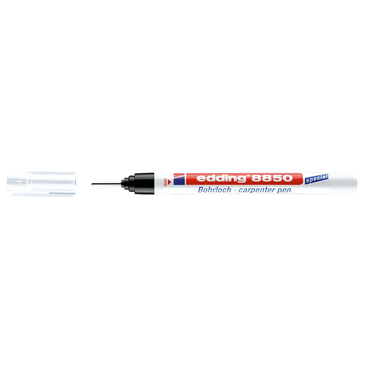 Marqueur Charpentier de Précision Edding e-8850 - Pointe longue et fine 1 mm - Noir - Marqueurs-5