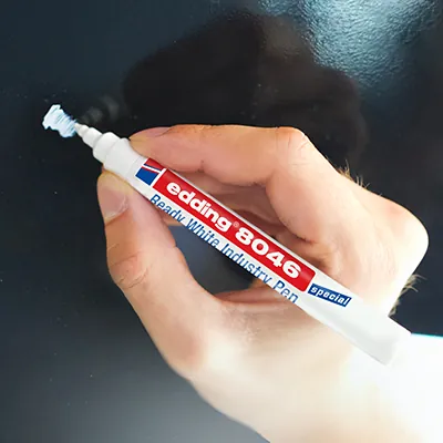 Marqueur blanc spécial industrie Edding 8046 – Pointe 1–3 mm – Permanent prêt à l’emploi - Marqueurs-3