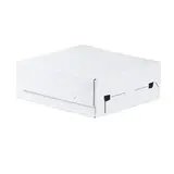 Carton d'expédition aller-retour blanc fermeture adhésive 23,1x23,9x9,5 cm - Boîte d'expédition blanche - Lot de 20