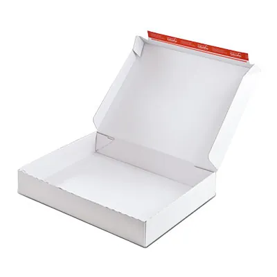 Carton d'expédition aller-retour blanc fermeture adhésive 44,5x37,9x8 cm - Boîte d'expédition blanche  - Lot de 20 - Cartons d'expédition, Boîtes carton