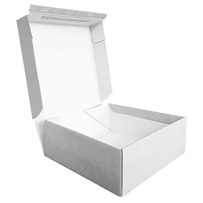 Carton d'expédition aller-retour blanc fermeture adhésive 44,5x37,9x19,5 cm - Boîte d'expédition blanche - Lot de 15 - Cartons d'expédition, Boîtes carton