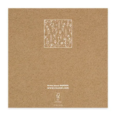 Bon cadeau kraft fleurs champêtres 12x12cm avec enveloppe – paquet de 12 - Bons cadeaux-3