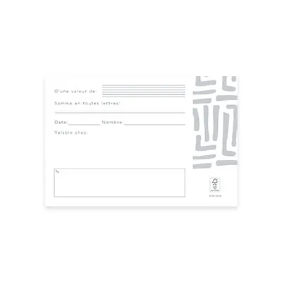 Bon cadeau graphique nude 17 x 11,5 cm avec enveloppe – paquet de 25 - Bons cadeaux-2