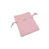 Pochette simili cuir rose 8 x 10 cm – Sachet bijoux avec cordon de serrage - Pochette à bijoux - Lot de 10