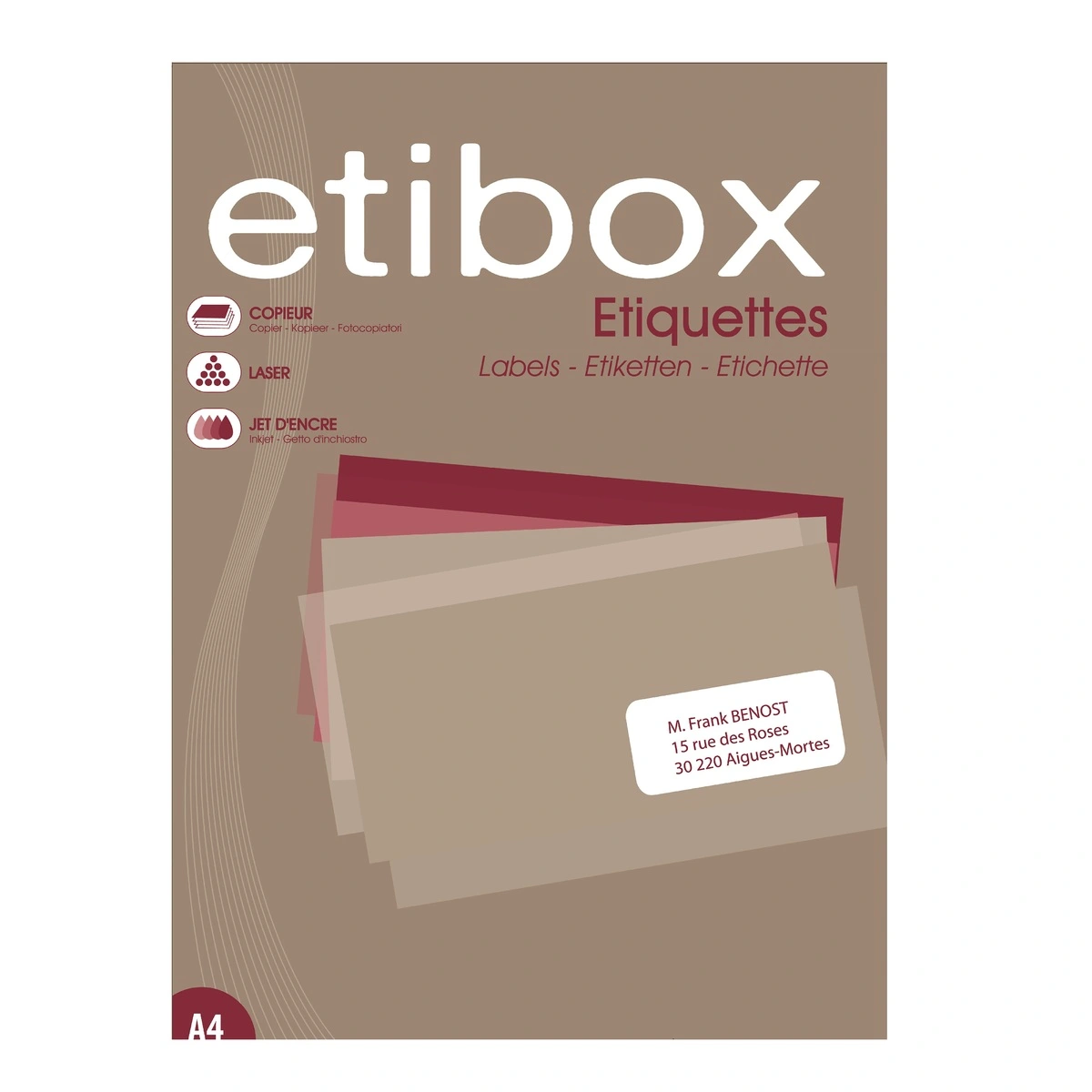 6500 Étiquettes adhésives blanches multi-usages 38,1 x 21,2 mm Etibox - Étiquettes adhésives neutres