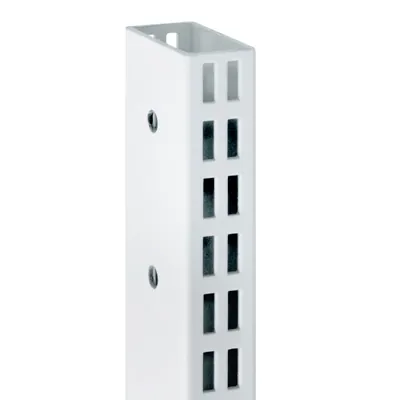 Montant 2 faces double perforation, pas de 25 mm - Ligne Store blanc pas de 25 mm