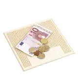 Ramasse-monnaie antidérapant à picots 18 x 18 cm - Beige
