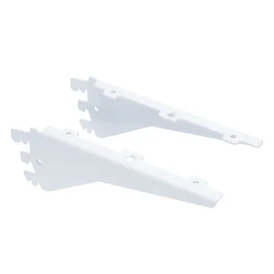 Consoles inclinables pour tablettes bois ou verre, pas de 25 mm - Ligne Store blanc pas de 25 mm
