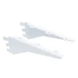 Consoles inclinables pour tablettes bois ou verre, pas de 25 mm - Ligne Store blanc pas de 25 mm