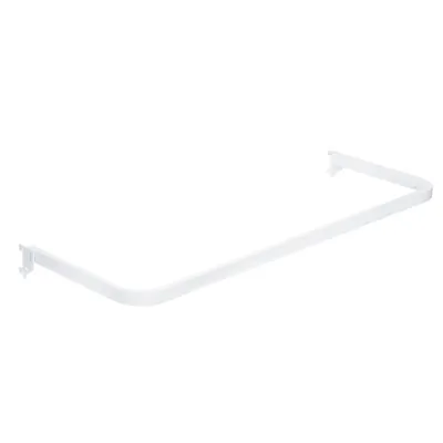 Barre de penderie déportée L 100 x P 35 cm blanc – Guidon de penderie 30 x 15 mm, pas de 25 mm - Ligne Store blanc pas de 25 mm