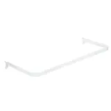 Barre de penderie déportée L 100 x P 35 cm blanc – Guidon de penderie 30 x 15 mm, pas de 25 mm - Ligne Store blanc pas de 25 mm